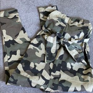 Army/camo print jumpsuit